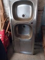 Inox spoelbak, Enlèvement, Utilisé, Moins de 100 cm