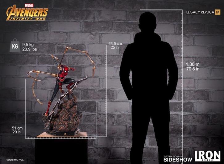Marvel Avengers Infinity War Iron Spider-Man 1/4, Collections, Cinéma & Télévision, Comme neuf, Film, Enlèvement