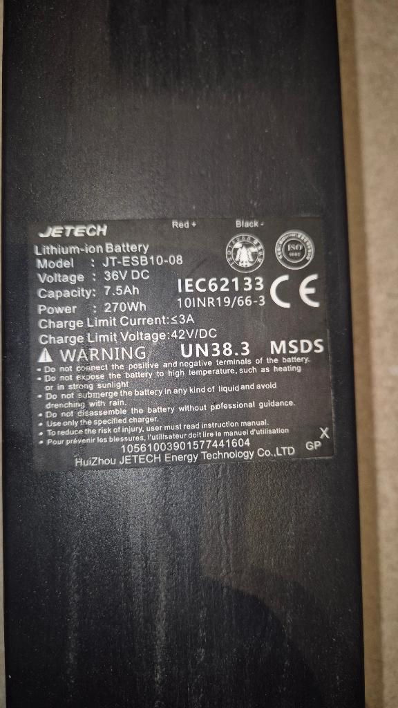 Battery (7.5Ah) for electric scooter, Fietsen en Brommers, Steps, Gebruikt, Elektrische step (E-scooter), Ophalen