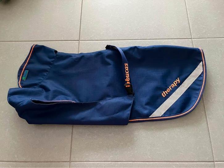 Bucas Therapy Dog Rug Navy/Orange 55cm, Dieren en Toebehoren, Hondenkleding, Zo goed als nieuw, Ophalen of Verzenden