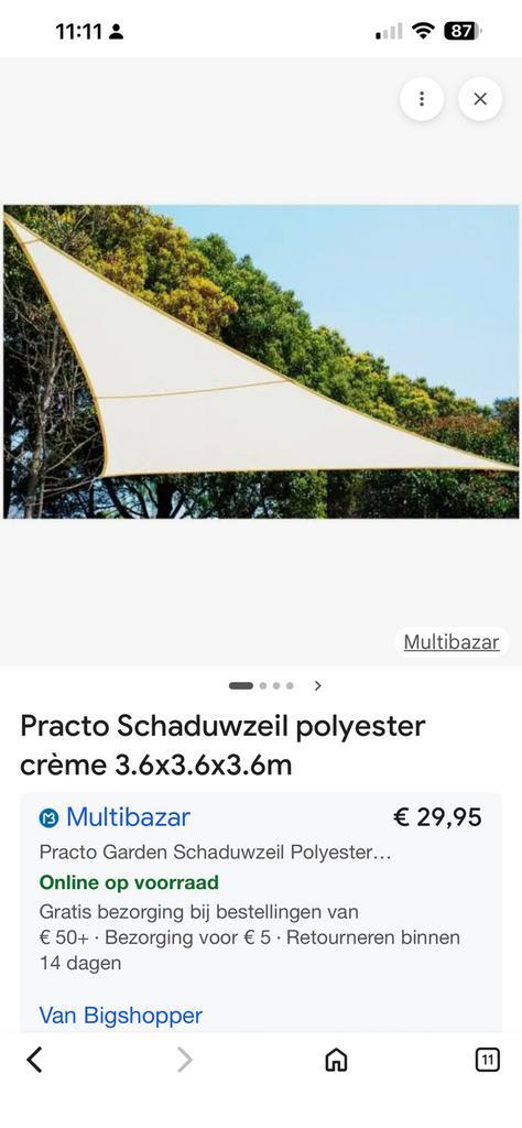 Toile d'ombrage, Jardin & Terrasse, Voiles d'ombrage, Neuf, Enlèvement