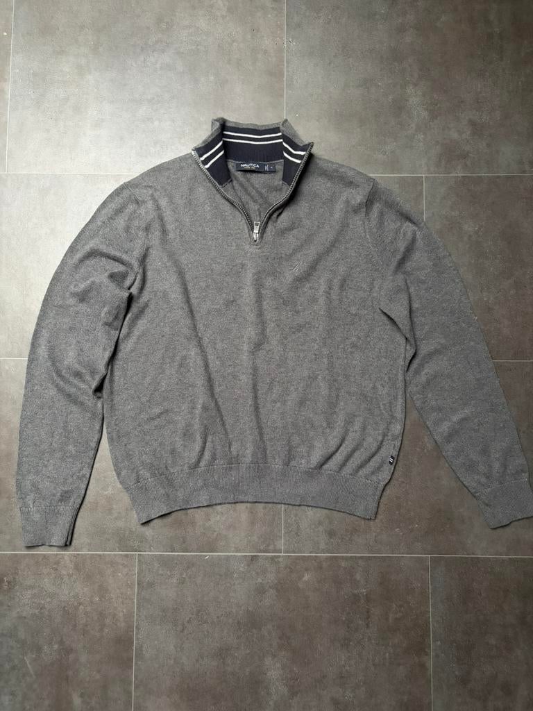 Nautica grijze trui - maat M, Ophalen of Verzenden, Zo goed als nieuw, Maat 48/50 (M)