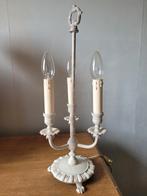 Pied de lampe stylisé/cuivre patine écru/50cm haut, Enlèvement ou Envoi