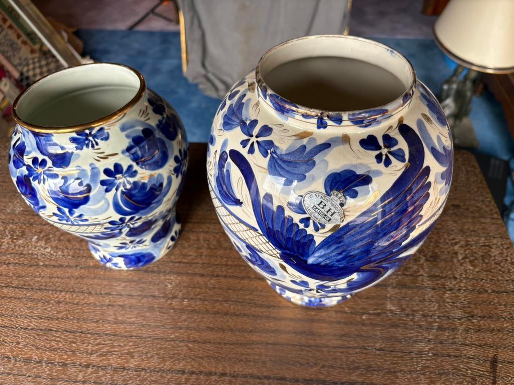 Prachtige keramieken vazen, 2 stuks, Antiek en Kunst, Antiek | Vazen, Ophalen