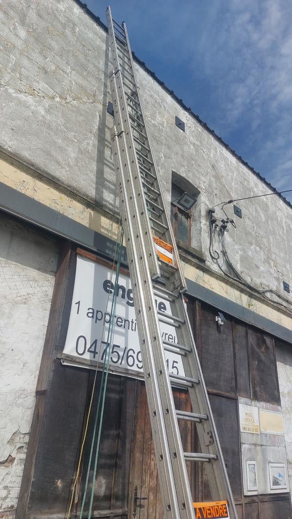Ladder 3 x 5 m 10. 3 x 21 treden, Ophalen, Gebruikt, Inconnu, Ladder