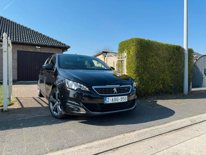 Peugeot 308 GT line, Auto's, Peugeot, Bedrijf, Bluetooth, Cruise Control, Benzine, Euro 6, 5 deurs, Handgeschakeld, Zwart, Zwart