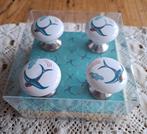 4 Engelse porseleinen kastknoppen, zwaluwen, Temerity Jones, -, -, Ophalen of Verzenden, Zo goed als nieuw