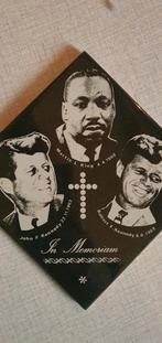 Herdenkingstegel J.F. Kennedy - M.L. King - R.F. Kennedy, Collections, Enlèvement ou Envoi, Maison et Meubles