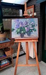 Vintage schildersezel met schilderij op paneel, Enlèvement
