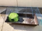 Konijnenhok bruin te koop., Kooi, Gebruikt, Hamster, 75 tot 110 cm