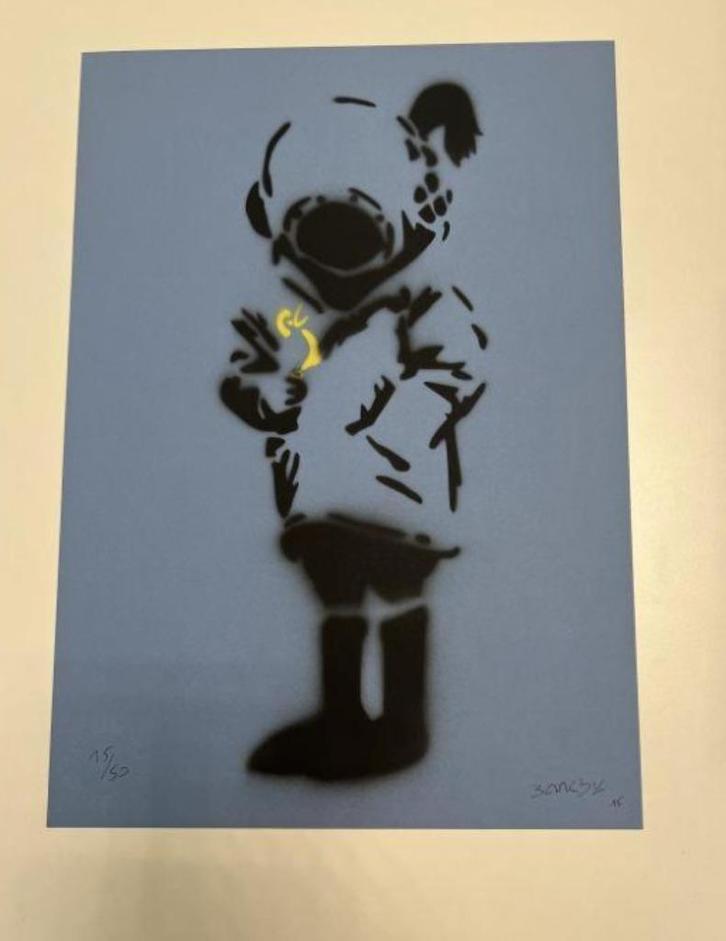 BANKSY Girl with the Yellow Bird 15van 50, Antiek en Kunst, Kunst | Litho's en Zeefdrukken, Ophalen