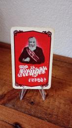 Brasserie bière ancienne carte à jouer Krüger #1, Collections, Marques de bière, Panneau, Plaque ou Plaquette publicitaire, Comme neuf