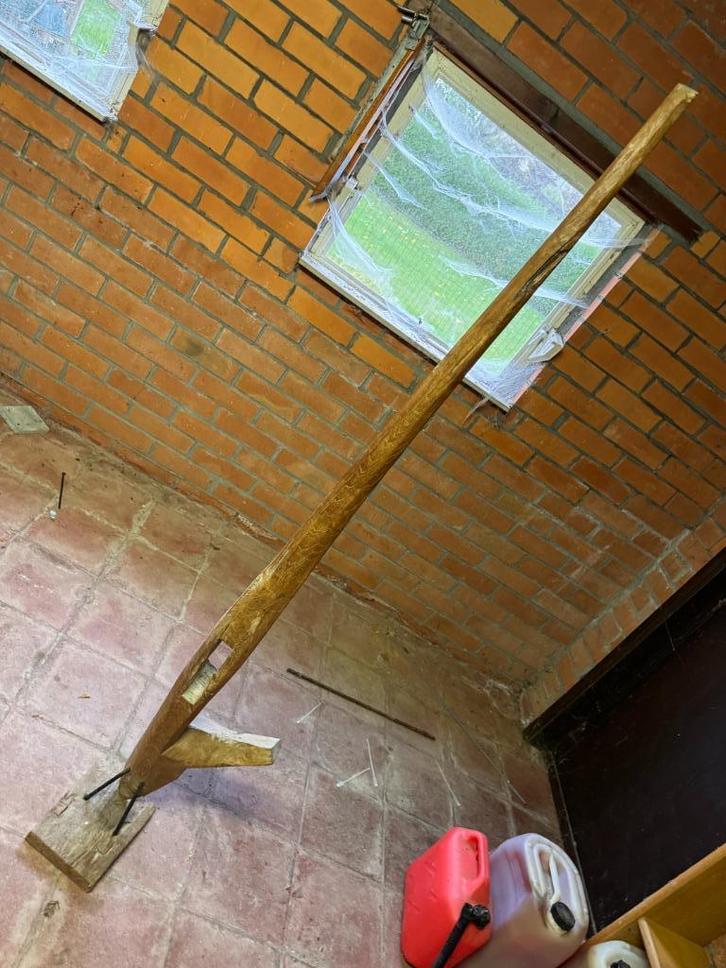 Oude houten slijperstandaard, Antiek en Kunst, Antiek | Gereedschap en Instrumenten, Ophalen