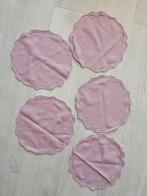 5 oud roze lapjes, Antiek en Kunst, Ophalen of Verzenden