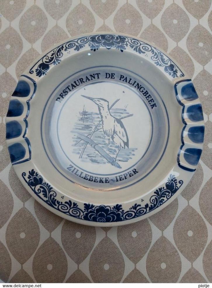 IEPER - Zillebeke) Delfts Blauw (asbak cendrier) Palingbeek, Antiek en Kunst, Antiek | Keramiek en Aardewerk, Ophalen of Verzenden