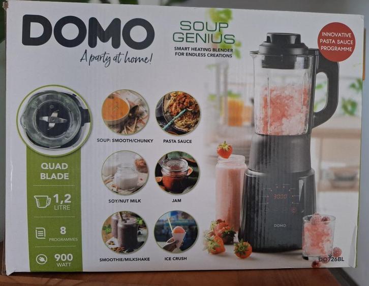 Soup Genius DOMO neuf, Electroménager, Mélangeurs de cuisine, Neuf, 1 à 2 litres, Enlèvement ou Envoi