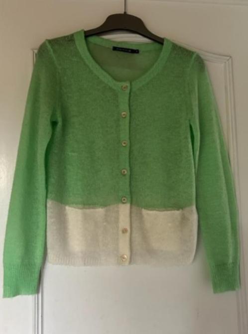 River Woods - bicolor cardigan - Maat S, Kleding | Dames, Truien en Vesten, Maat 36 (S), Groen, Ophalen of Verzenden