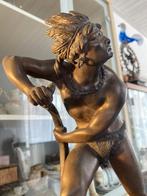 bronze du XIXe siècle représentant Le Dernier des Mohicans, Enlèvement ou Envoi, Bronze