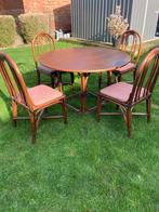 Table et 4 chaises en Rotin, Jardin & Terrasse, Ensembles de jardin, Rotin, Utilisé