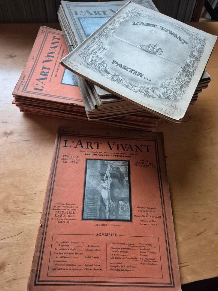 32 stuks - L'ART VIVANT - 1927 1929 1930 1935, Antiek en Kunst, Antiek | Boeken en Manuscripten, Ophalen