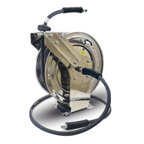 Blushield Rubber hogedrukreiniger haspel roestvrij staal dub, Auto diversen, Overige Auto diversen, Verzenden