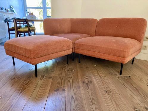 Modulaire zitbank The Sofacompany + poef, Huis en Inrichting, Zetels | Voetbanken en poefs, Zo goed als nieuw, 125 cm of meer