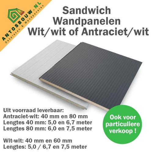 Sandwich/wand nieuwe gelegenheidspartij panelen A en B keus, Doe-het-zelf en Bouw, Isolatie en Afdichting, Nieuw, Hardschuim (Pir)