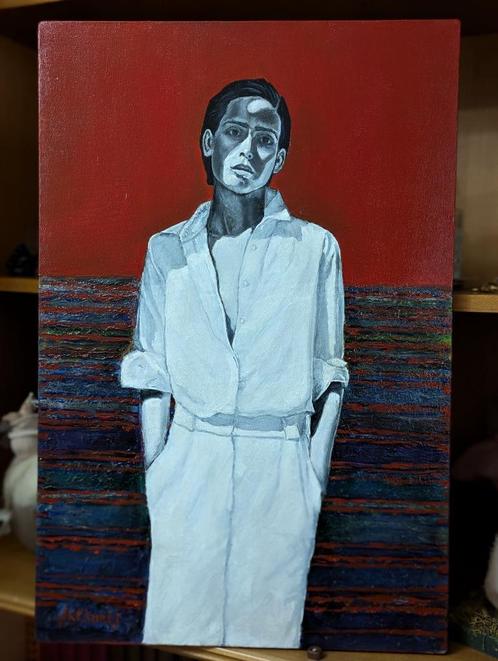 "Schaduw" Een origineel schilderij, Antiek en Kunst, Kunst | Schilderijen | Modern, Verzenden