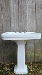 Klassieke lavabo met oud engels kraanwerk, Ophalen, Gebruikt, 50 tot 100 cm, Minder dan 100 cm