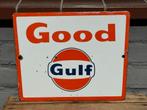 Gulf emaille reclamebord, Ophalen of Verzenden, Gebruikt, Reclamebord
