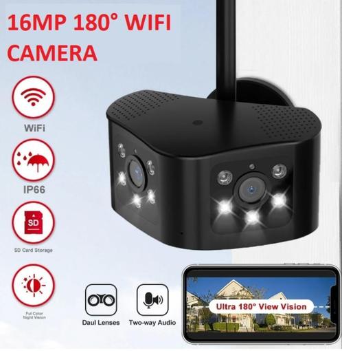 Nouvelle caméra WIFI 4K 16MP 180 de première classe, TV, Hi-fi & Vidéo, Caméras de surveillance, Neuf, Caméra extérieure, Enlèvement ou Envoi