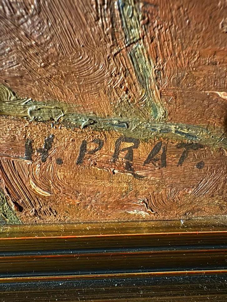 Schilderij Hippolyte Prat, Antiek en Kunst, Kunst | Schilderijen | Klassiek, Ophalen