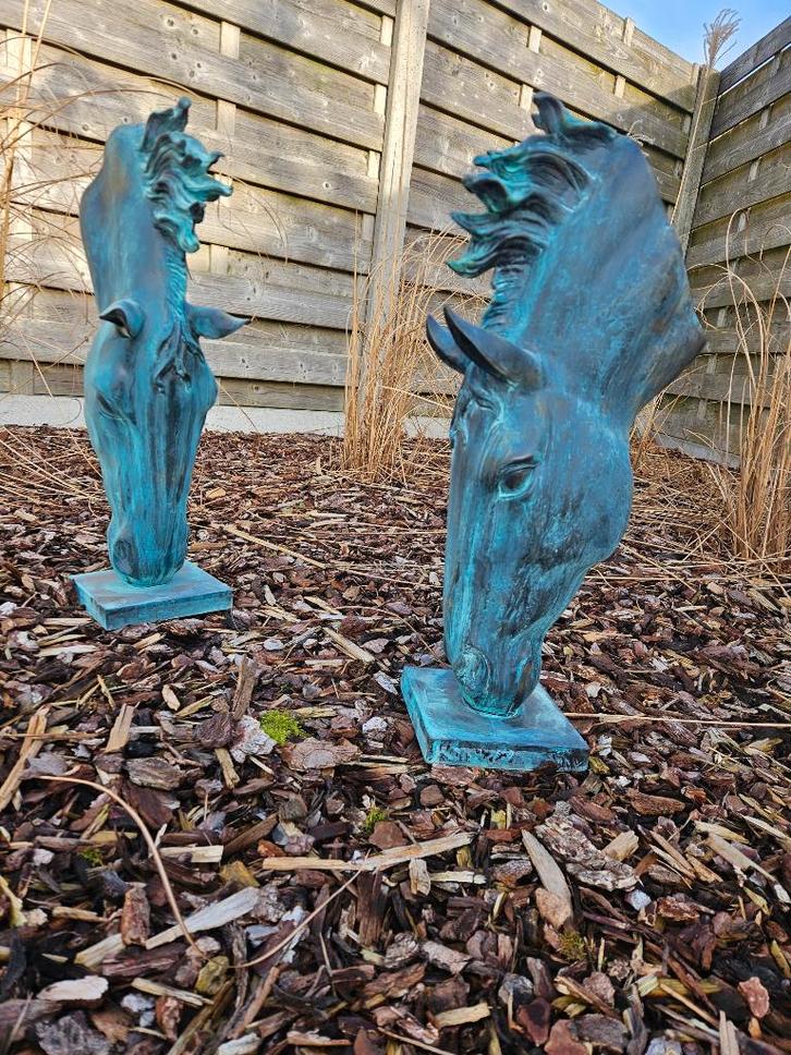 Bronzen paardenhoofd zeer mooi meteen zeer lage verkoopprijs, Antiek en Kunst, Kunst | Beelden en Houtsnijwerken, Ophalen of Verzenden