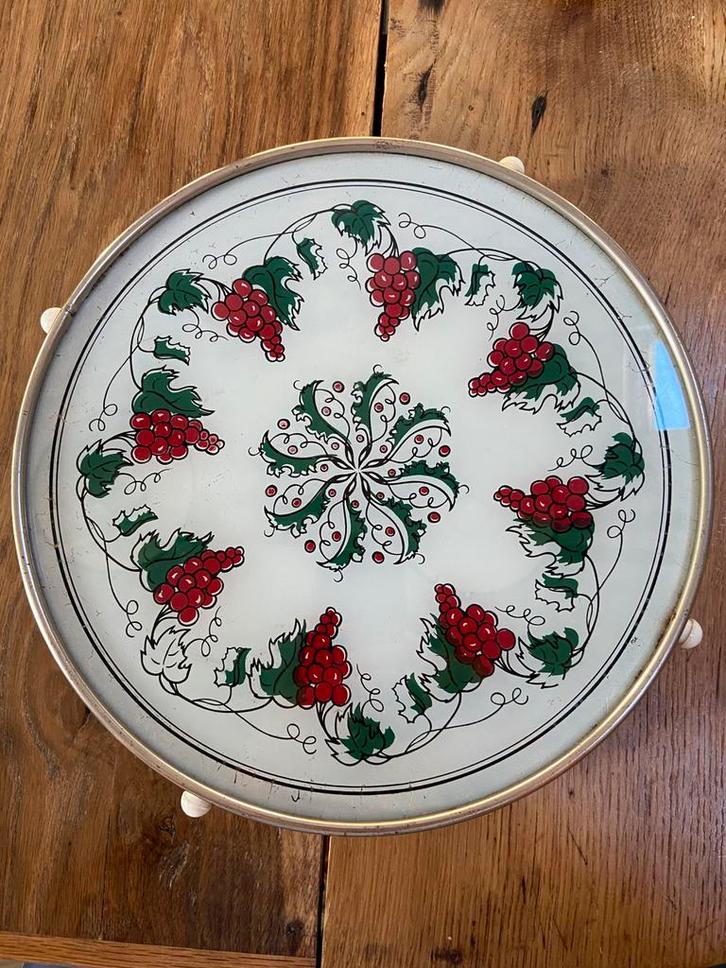 taartenschaal vintage space-age, Huis en Inrichting, Woonaccessoires | Onderzetters, Gebruikt, Ophalen of Verzenden