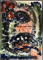 Karel Appel - Unieke handgeschilderde tegel, Antiek en Kunst, Ophalen of Verzenden