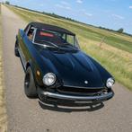 FIAT 124 SPIDER 2000 Pininfarina zwart | bruin leder MOOI!, Auto's, Achterwielaandrijving, Cabriolet, Zwart, Leder