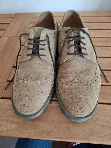 Beige suede Herenschoenen merk Geox, maat 44 beschikbaar voor biedingen