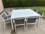 Table et chaises de jardin 8 places BRISTOL, Ophalen, Gebruikt, Vierkant, Aluminium