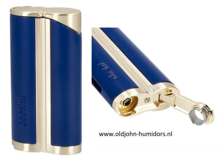SIGAARAANSTEKER ADORINI  JETFLAME BLEU/ GOLD + BOOR   sas24, Verzamelen, Rookartikelen, Aanstekers en Luciferdoosjes, Nieuw, Aansteker
