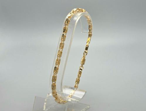 Goud op zilver koningsarmband. 2025/591., Handtassen en Accessoires, Armbanden, Nieuw, Goud, Goud, Verzenden