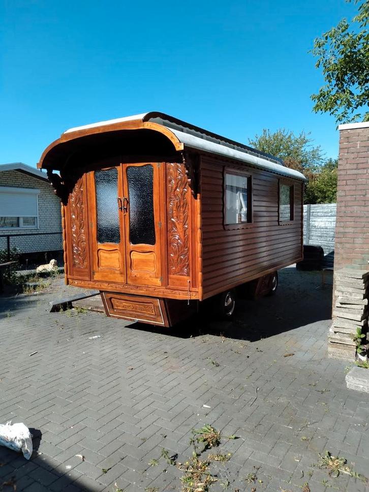 Woonwagen pipowagen roulotte tiny house, Caravans en Kamperen, Stacaravans, tot en met 4, Ophalen