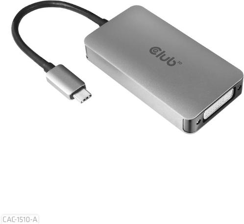 CLUB3D USB-C to Dual Link DVI-D HDCP OFF Active Adapter, Computers en Software, Pc- en Netwerkkabels, Gebruikt, Ophalen of Verzenden