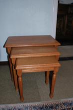 Houten bijzettafels, Minder dan 55 cm, Gebruikt, Rechthoekig, Klassiek - landelijk