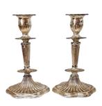 Verzilverde kandelaars., Antiek en Kunst, Ophalen of Verzenden
