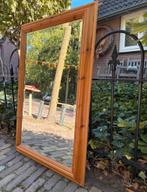 Grenen omlijsten spiegel met facet rand, Huis en Inrichting, Woonaccessoires | Spiegels, Ophalen, Zo goed als nieuw