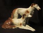 Antieke Carll Scheidig porselein honden windhonden, barzoi, Antiek en Kunst, Verzenden