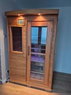 2-persoons Infraroodsauna – Langegolf met Radio & Lichtthera, Sport en Fitness, Sauna, Ophalen, Zo goed als nieuw