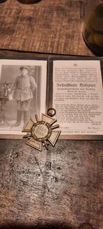 Carte de prière allemande avec médaille du camp avant, Collections, Armée de terre, Enlèvement ou Envoi, Ruban, Médaille ou Ailes