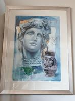 Joadoor, Griekse stijl in silverkleurige lijst 87cm x 68cm, Ophalen of Verzenden