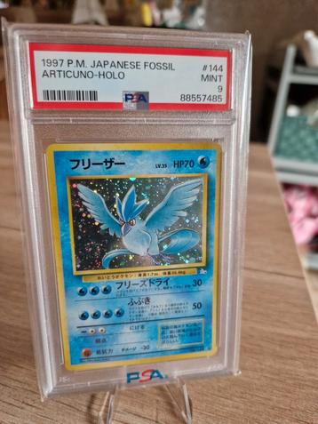 articuno holo met swirl fossil japanese mint psa 9 pokemon disponible aux enchères